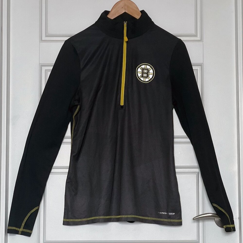 NHL Majestic 1/4 Zip Ladies Long Sleeves Boston Bruins Pullover Size Large